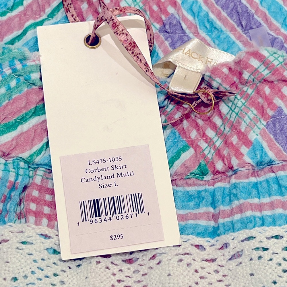 LoveShackFancy Candyland Plaid Corbett Skirt NWT - Picture 9 of 9